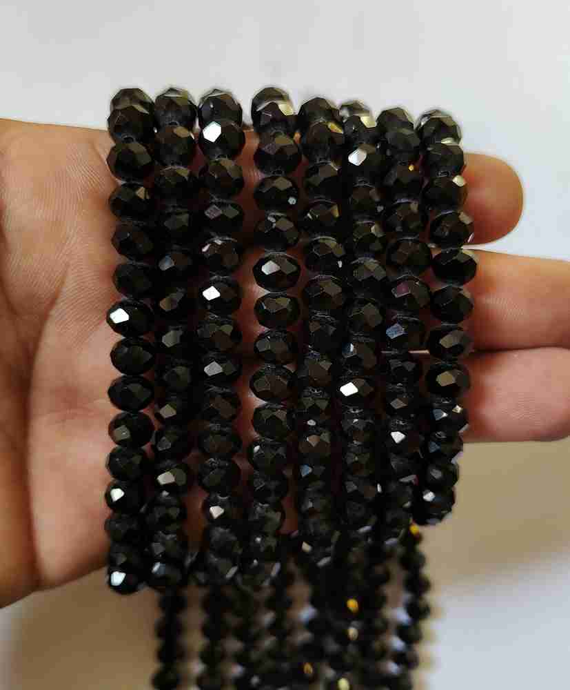 Siddka Black Colour Tyre Shaped Crystal Beads 8mm for Jewellery Making Approx 70 Beads Black Colour Tyre Shaped Crystal Beads 8mm for Jewellery Making Approx 70 Beads shop for Siddka