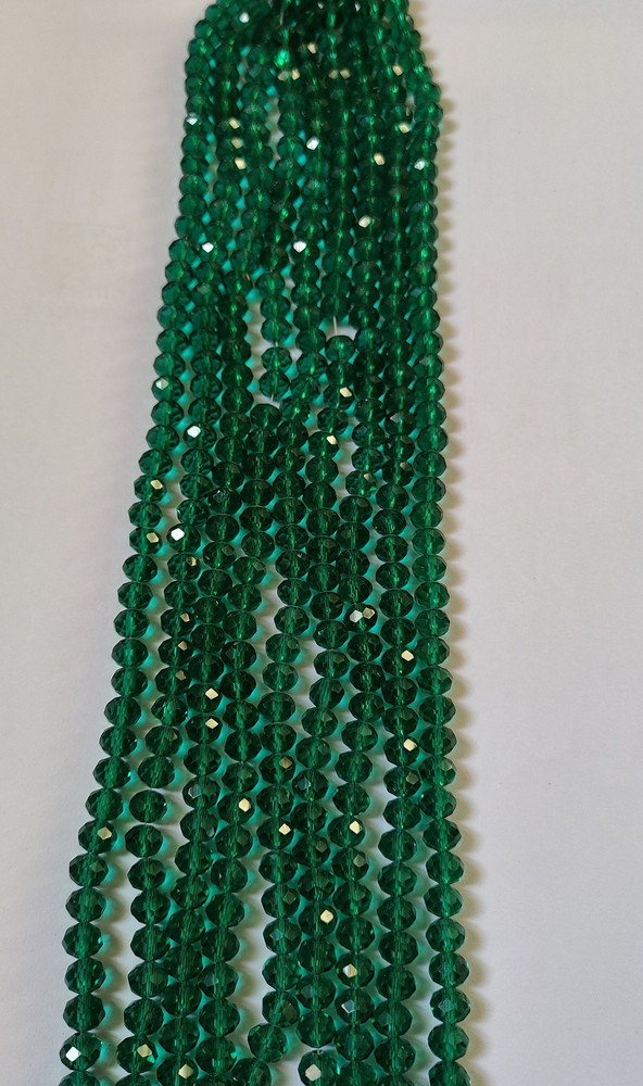 Green crystal beads sales