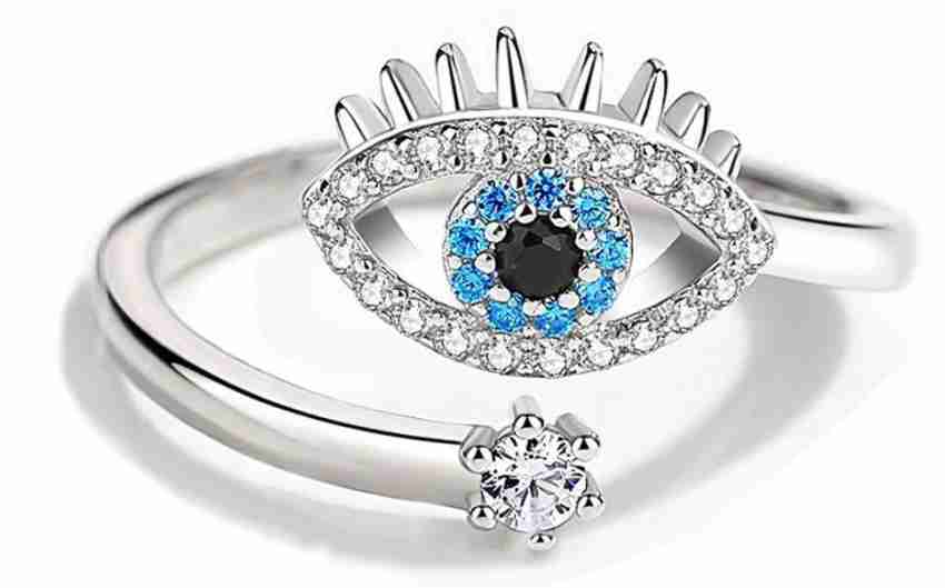 SILVERSHOPE Hot Sale New 925 Original Silver Evil Eye Ring For