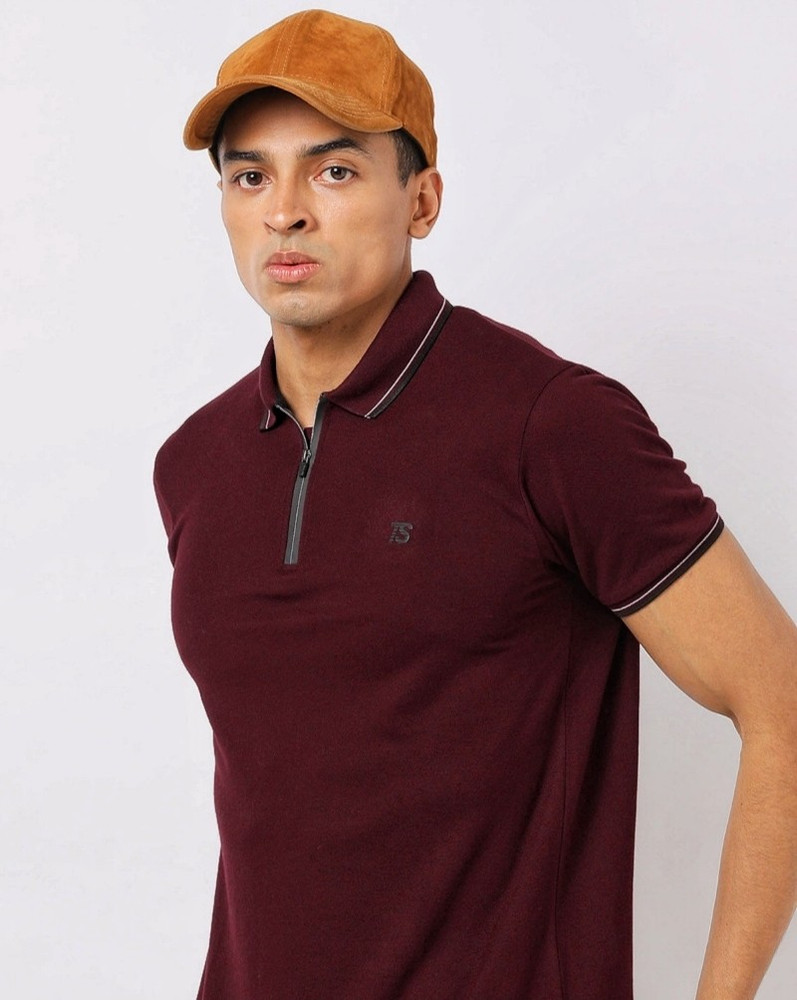 TEAMSPIRIT Solid Men Polo Neck Maroon T Shirt Buy TEAMSPIRIT Solid Men Polo Neck Maroon T Shirt Online at Best Prices in India Flipkart