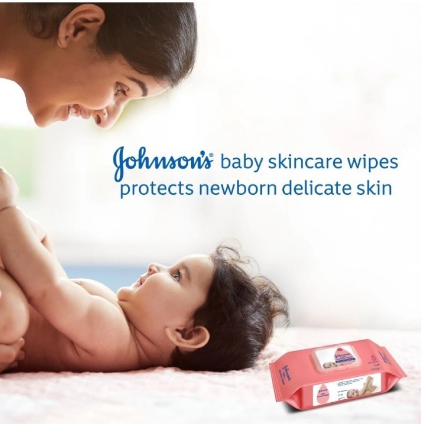 Johnson's baby skincare wipes pack of hot sale 4 80 sheets per pack