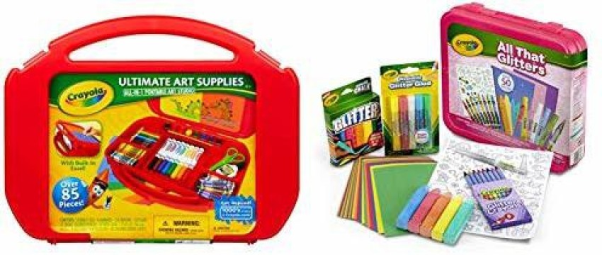 Crayola All That Glitters Art Case Coloring Set, Toys, Gift for