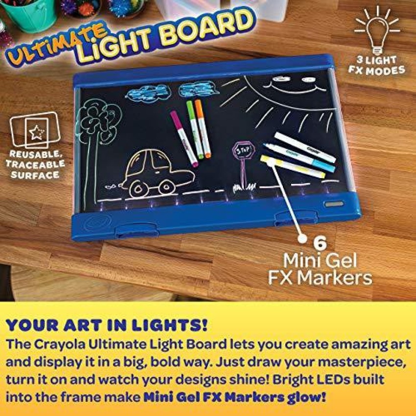 CRAYOLA Ultimate Light Board Blue, Drawing Tablet, Gift for Kids