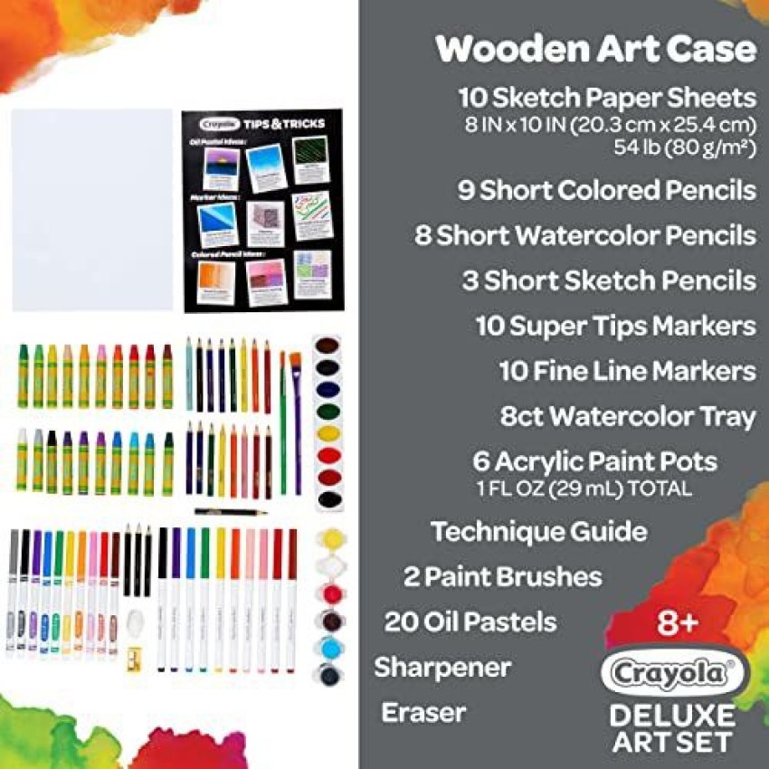 Crayola Art Set Wooden Case  Crayola art set, Art sets for kids