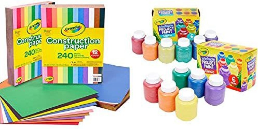 Crayola Construction Paper Shapes 9x12 48 Sheets-Multipack of 3