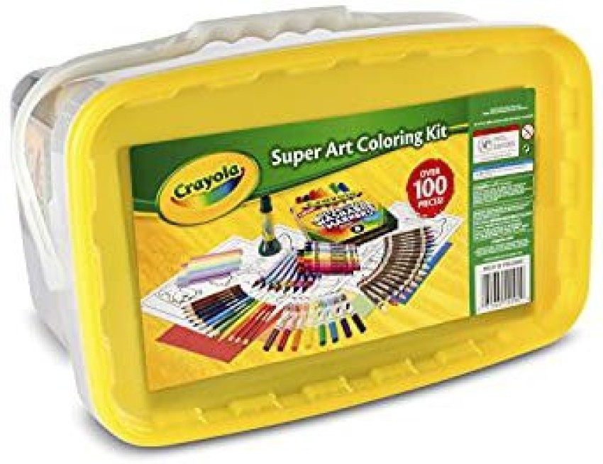 CRAYOLA Super Art Coloring Kit, Craft Supplies for Kids, Tub Colors Vary,  100+ Pcs, - Super Art Coloring Kit, Craft Supplies for Kids, Tub Colors  Vary, 100+ Pcs, . shop for CRAYOLA