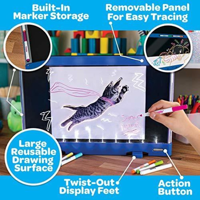 CRAYOLA Ultimate Light Board Blue, Drawing Tablet, Gift for Kids