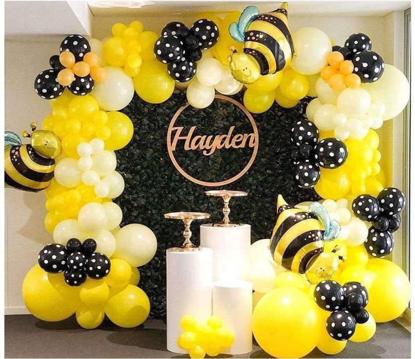 Bee Themed Baby Shower Decorations Set Balloons Banner Cake Topper -   - Up to 50% Discount - Free Delivery