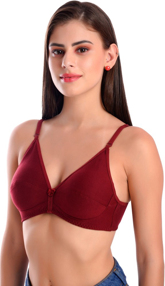 Buy Elina Women's Maroon Red B-Cup Pushup Bra (Set of 2) Online at Low  Prices in India 