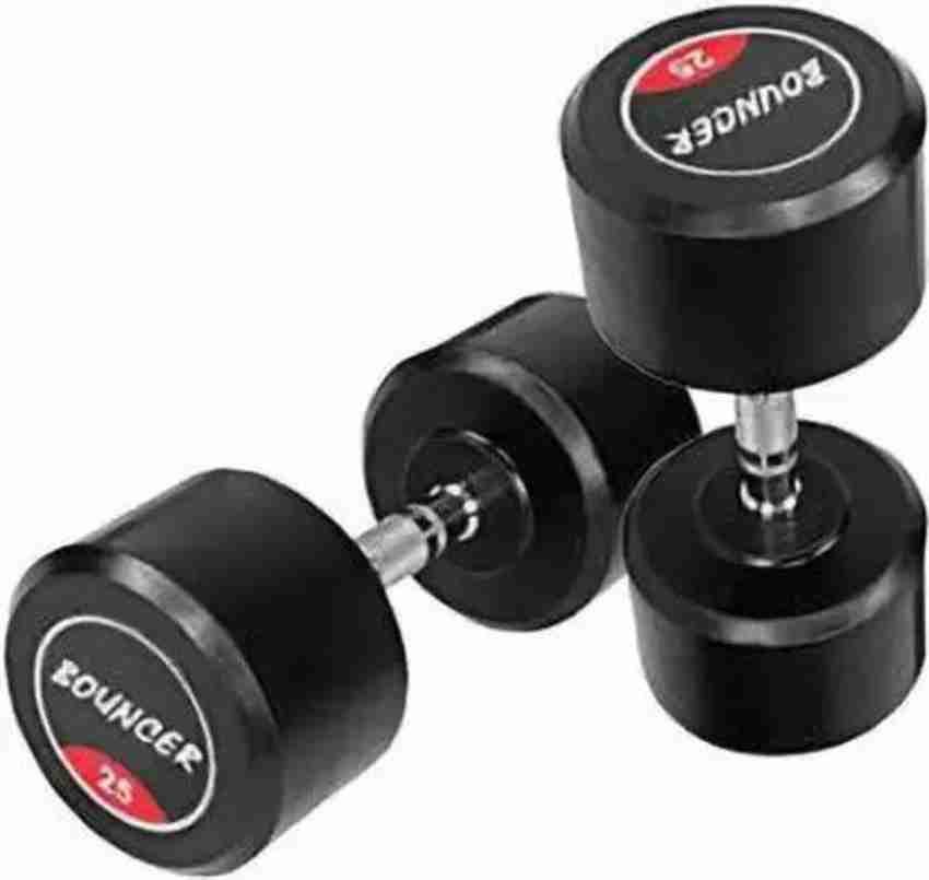 HACKERX Pair of 25KG X 2 Premium Quality Rubber Professional Bouncer Fixed Weight Dumbbell Buy HACKERX Pair of 25KG X 2 Premium Quality Rubber Professional Bouncer Fixed Weight Dumbbell Online at