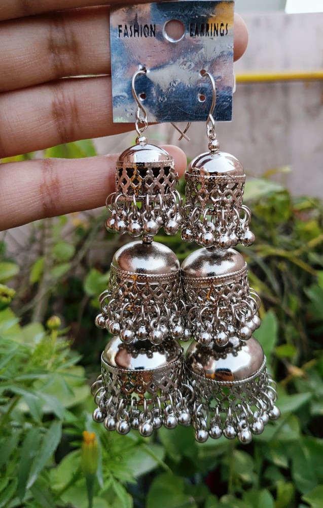 Flipkart.com - Buy budget buy BB Kashmiri Earrings With Mang Tikka  BeautifulWomen'sEarrings&Studs-Multicolor Alloy Jhumki Earring Online at  Best Prices in India