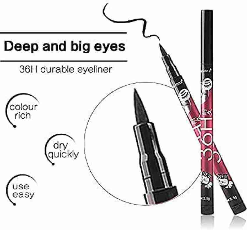 Buy Mapperz 36H Precision Liquid Waterproof Lash Eyeliner Pencil  Eye  Liner (Black) (pack of 1) Matte Finish Online at Low Prices in India 
