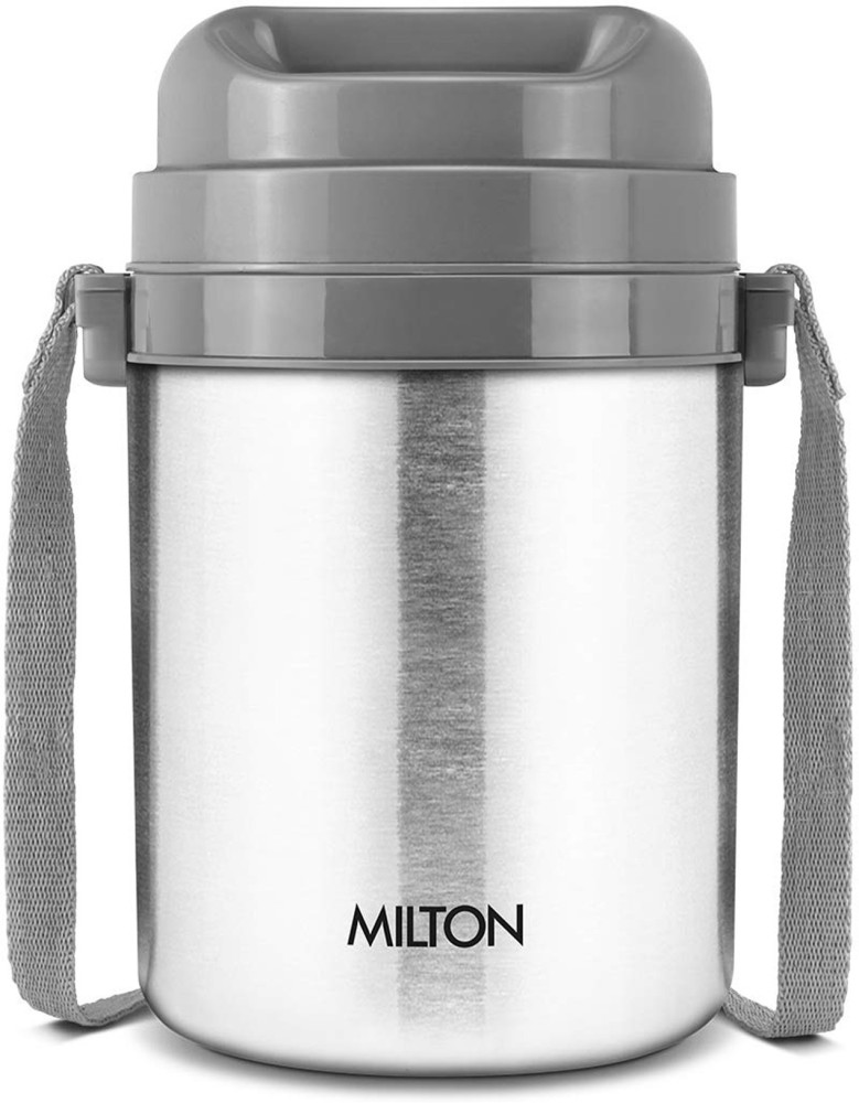 MILTON Thermosteel Royal 3 Insulated Tiffin Box, Steelplain