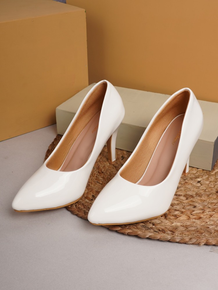 Buy online Beige Block Heel Pumps from heels for Women by Axium for ₹1189  at 52% off