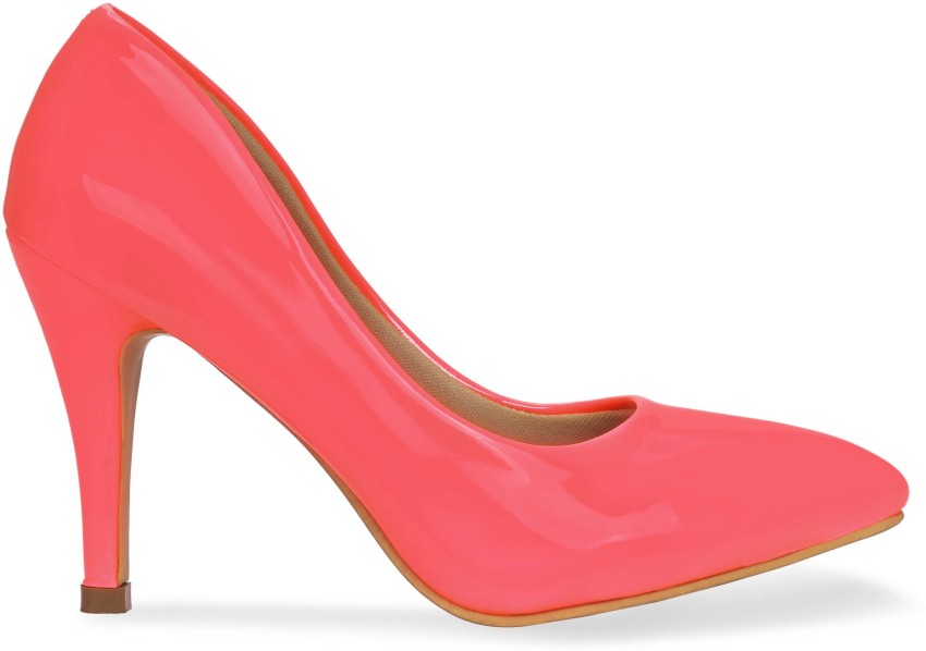 Neon pink best sale chunky heels