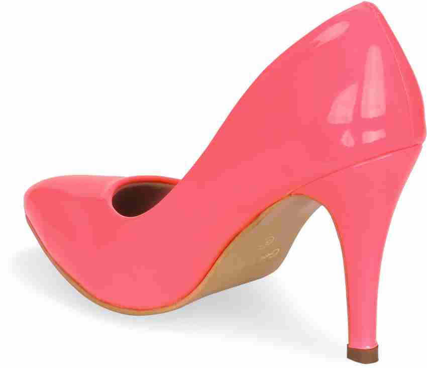 Neon pink best sale chunky heels