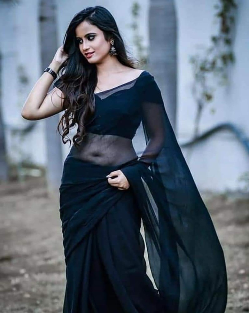 Flipkart black outlet saree