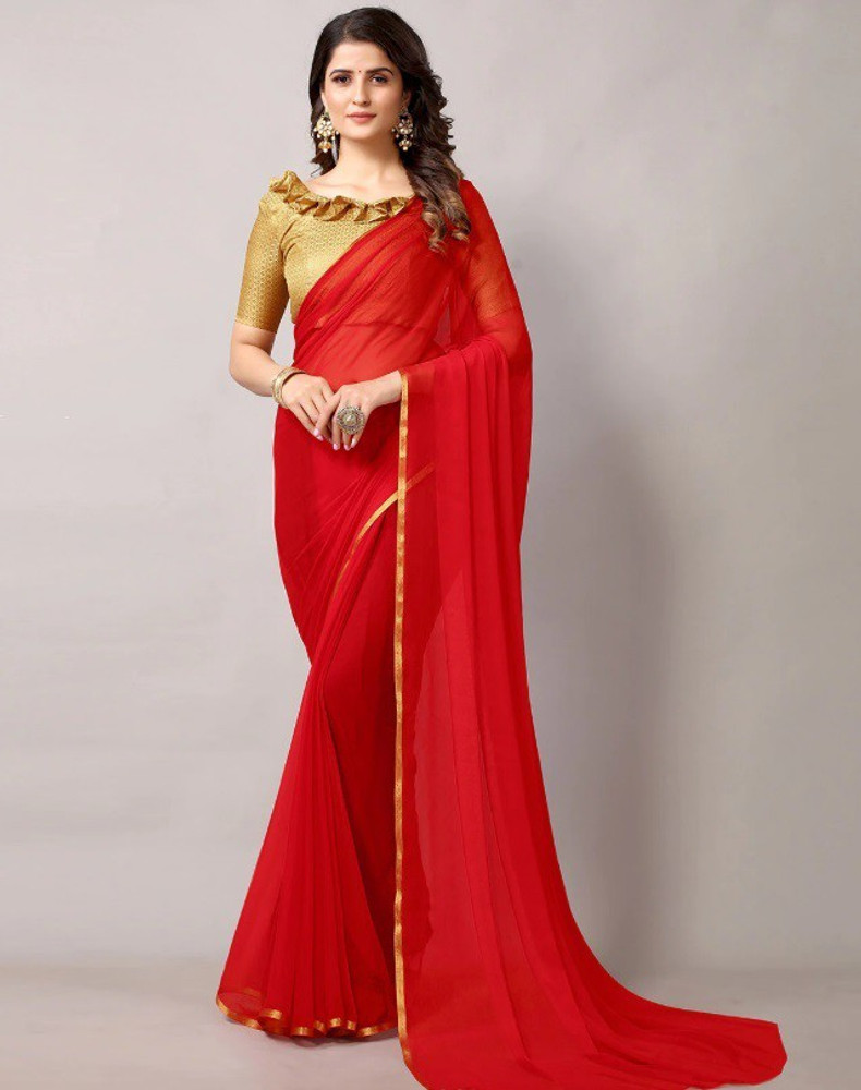 Chiffon outlet saree flipkart