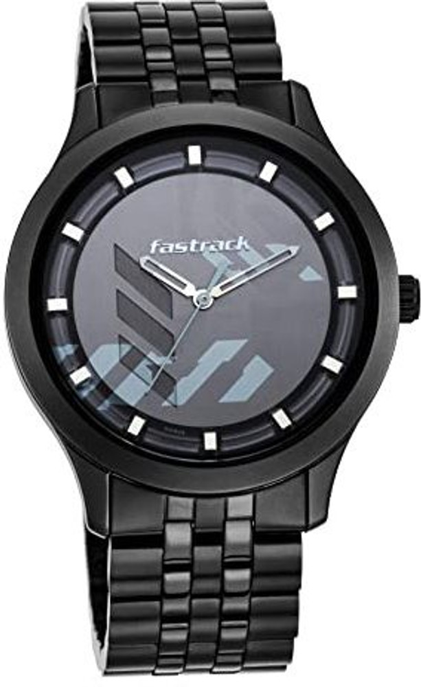 Fastrack black store watch flipkart