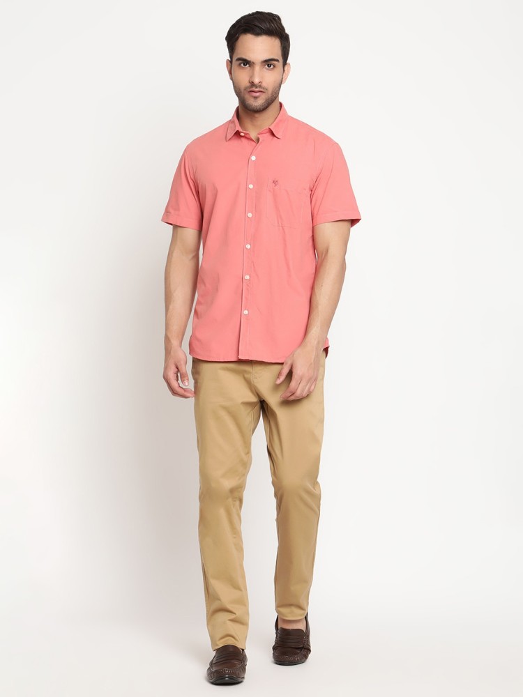 CANTABIL Men Solid Casual Red Shirt - Buy CANTABIL Men Solid Casual Red  Shirt Online at Best Prices in India