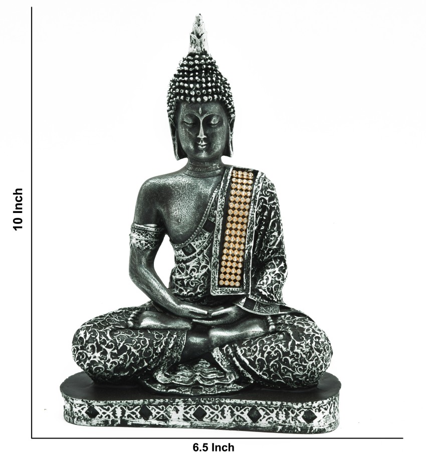 JaipurCrafts Premium Meditating Gautam Buddha in Sitting Statue Showpi