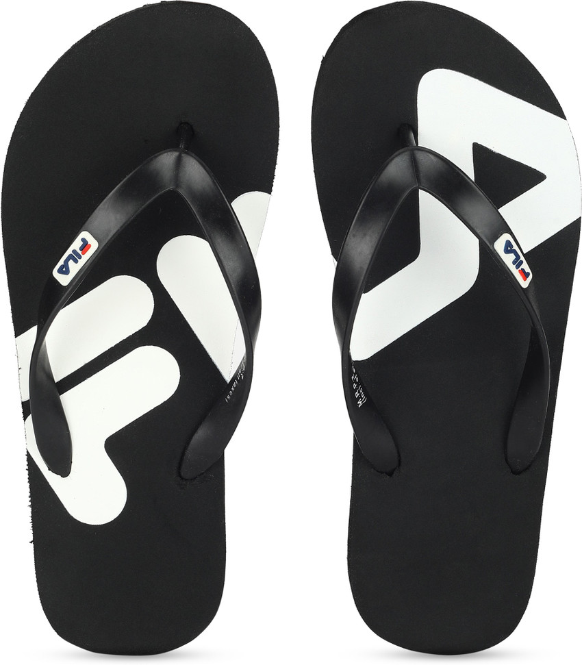 Fila slippers black discount