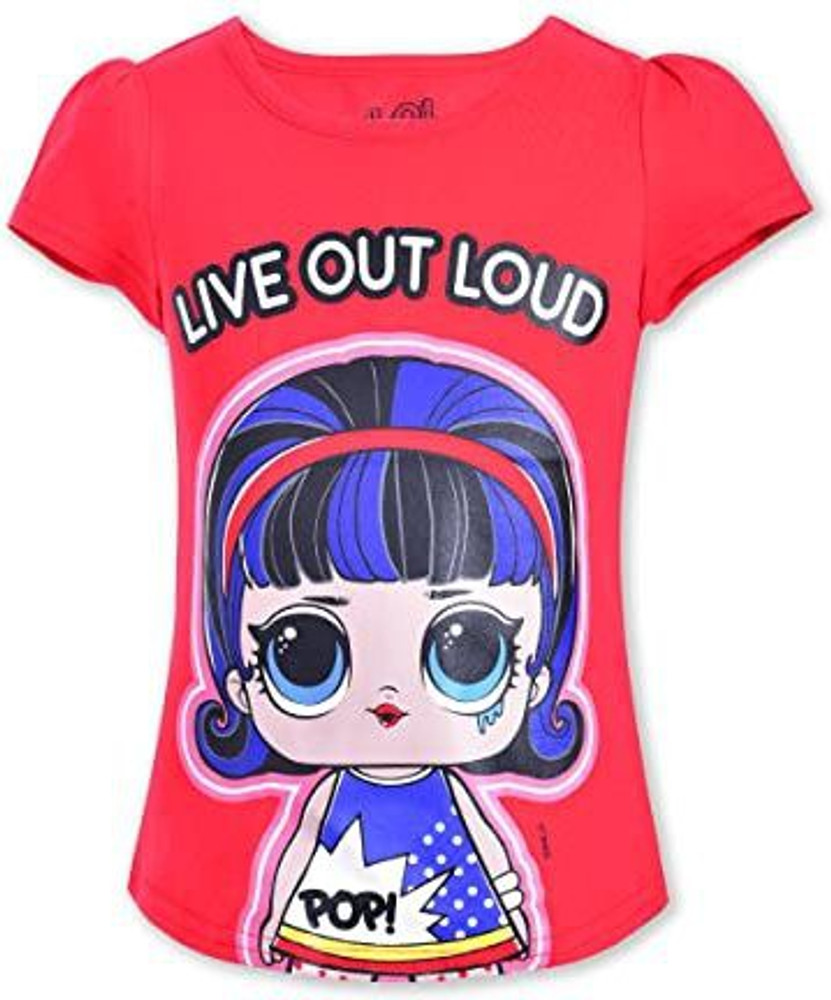 LOL Surprise Girl s 4 Pack Short Sleeve Tee Shirt Set 4.2 inch