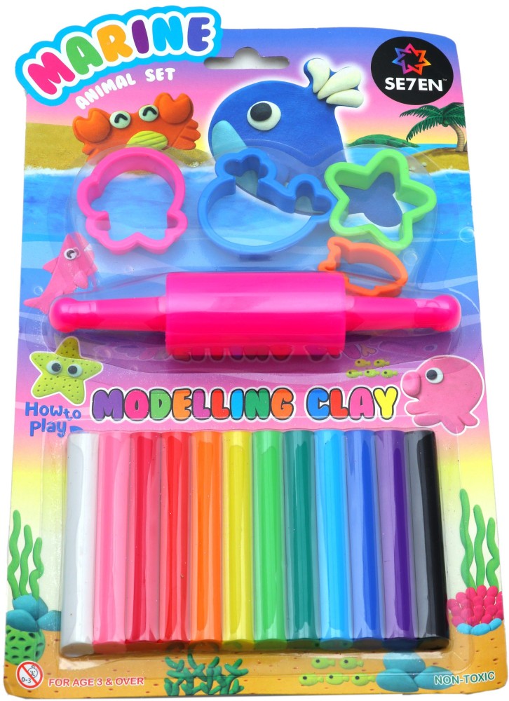 Buy SE7EN Marine Play Dough - Modelling Clay, For Kids, 3+ Years & Above  Online at Best Price of Rs 115 - bigbasket