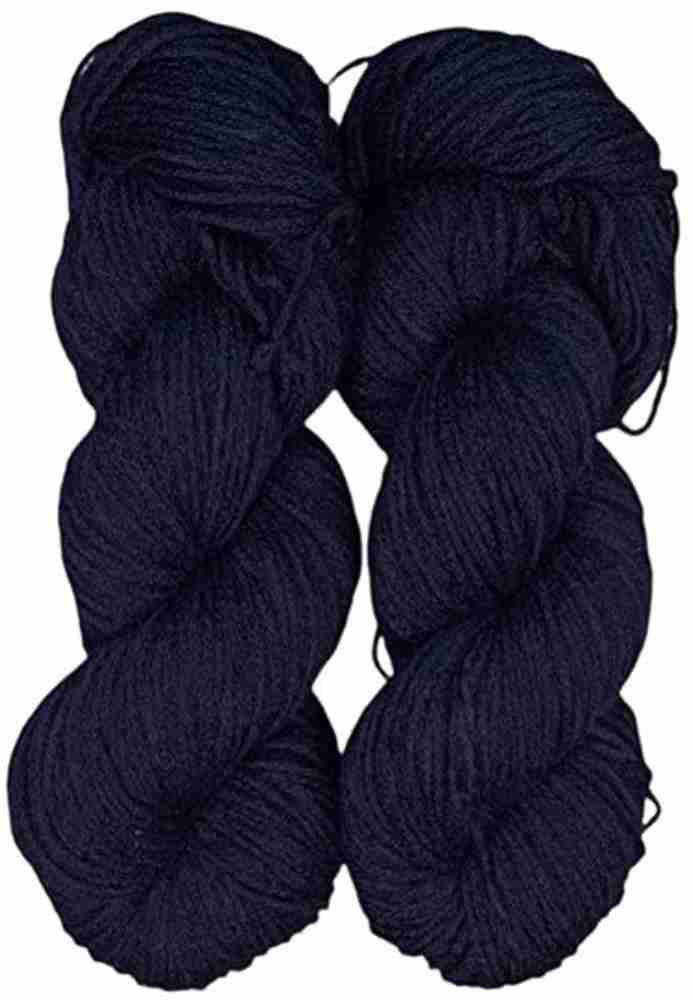 JEFFY Oswal Knitting Yarn Martina Wool Crave Wool Navy Blue 400