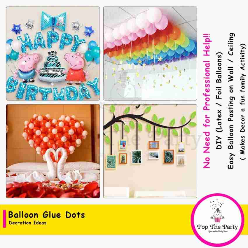 PopTheParty Solid 600PCS (6 Rolls) Double Sided Balloon Glue  for Dots Sticker Adhesive Point Airwalker - Airwalker