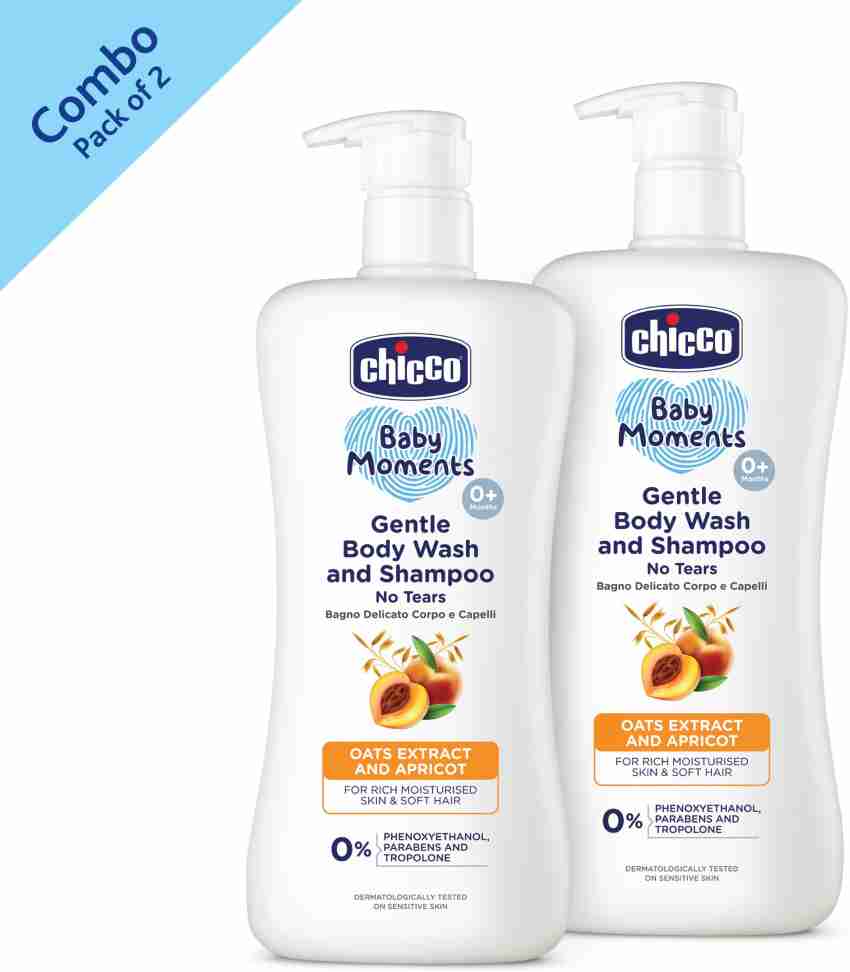 Chicco Baby Moments Gentle Body Wash and Shampoo (500ml) : Baby 