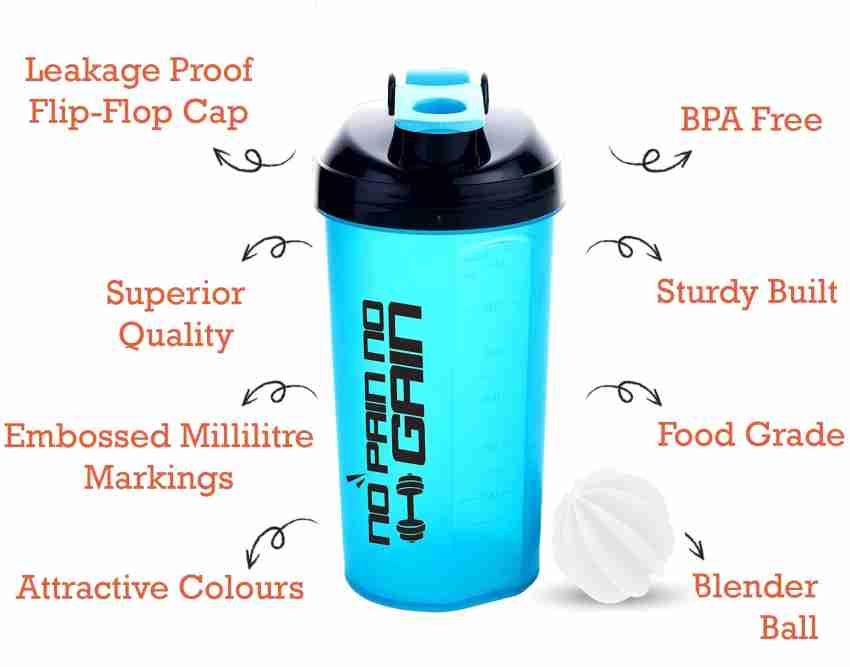 1pc Multicolor Fitness Shaker Cup Sports Water Bottle