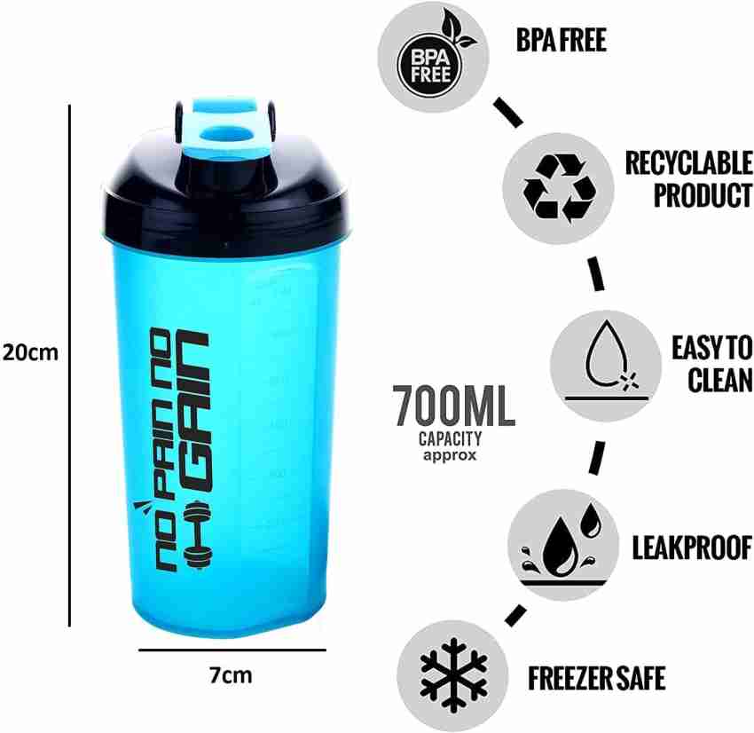 1pc 700ml Shaker Bottle Protein Powder Mixing Cup For Fitness