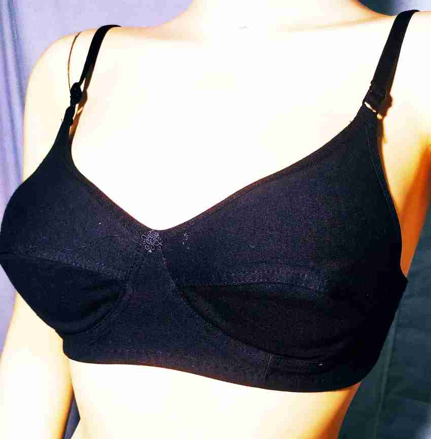 LYRA Black Solid Pure Cotton Padded Bra in Patna at best price by Mama  Bhanja Hosiery - Justdial