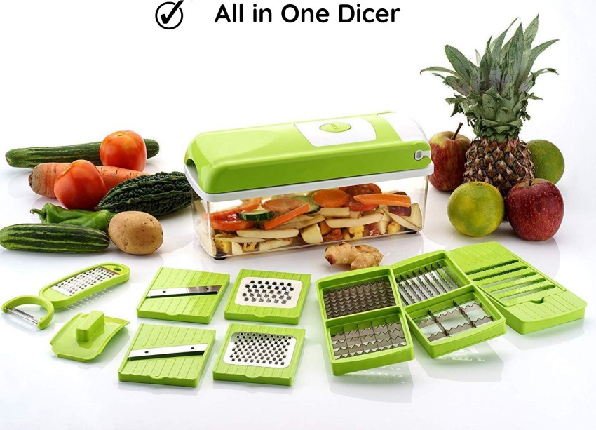 13in1 Vegetable Chopper And Fruit Slicer With 8 Blades And