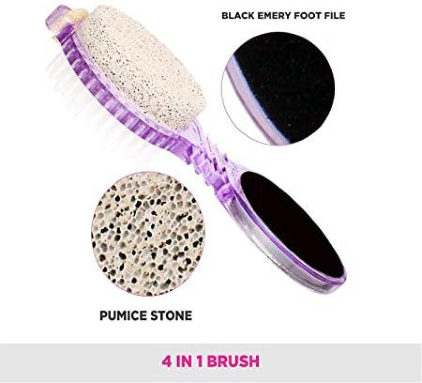 Foot Brush - 4 in 1 Brush, Foot Rasp, Pumice Stone & Foot File