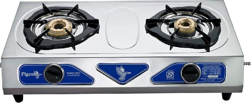 pigeon gas stove 2 burner stainless steel