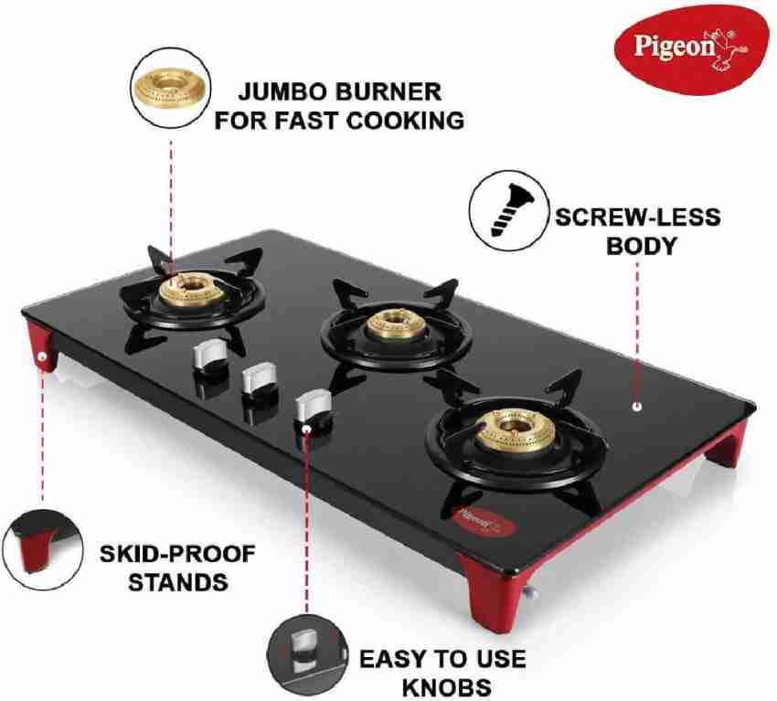 pigeon 3 burner cooktop