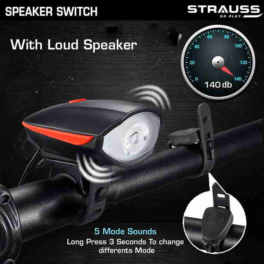 Strauss Rechargeable Cycle Light And Horn Cycle Horn Bicycle
