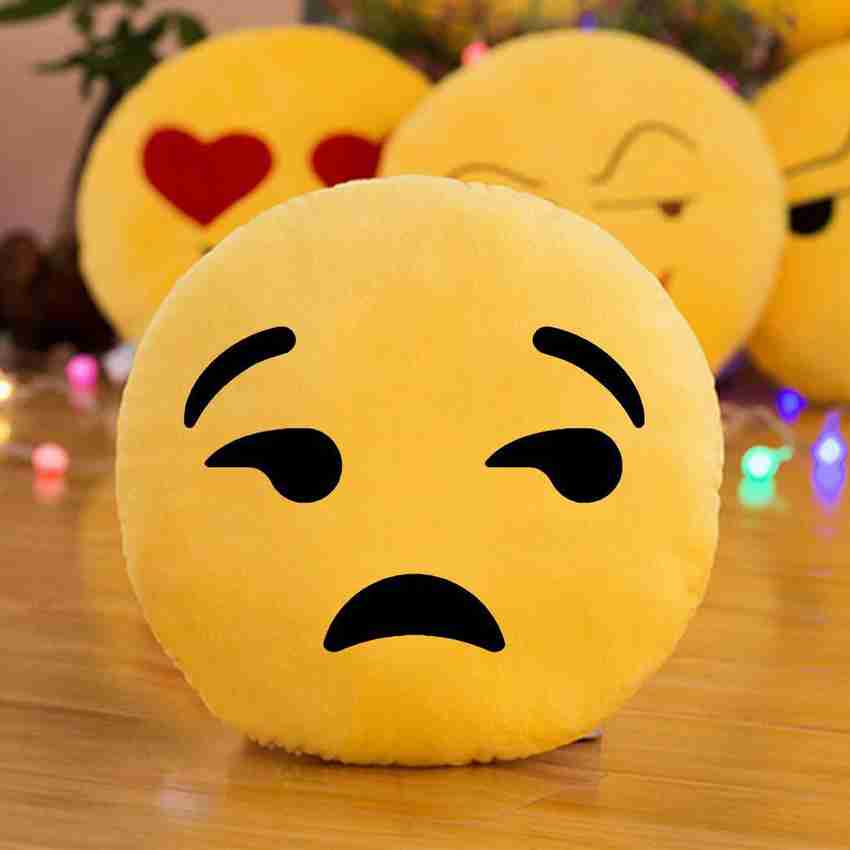 kioni Emoji Plush Smiley Pillow Cushion Sleeping Face 14 x 14 Inch Microfibre Smiley Cushion Pack of 1 Buy kioni Emoji Plush Smiley Pillow Cushion Sleeping Face 14 x 14 Inch