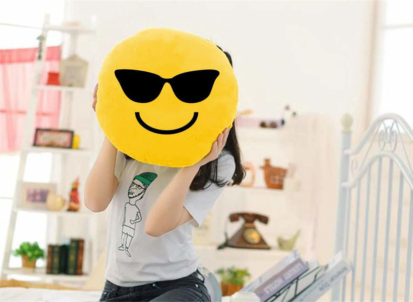Anita Corporation Emoji Plush Smiley Pillow Cushion Sleeping Face