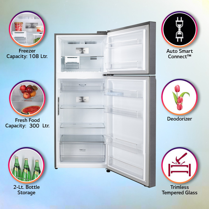 Lg double door store fridge 300 litre