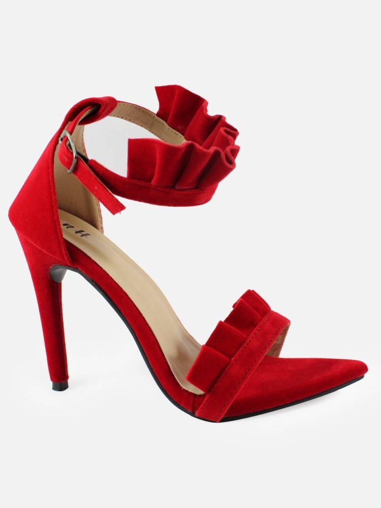 Red 2024 frill heels