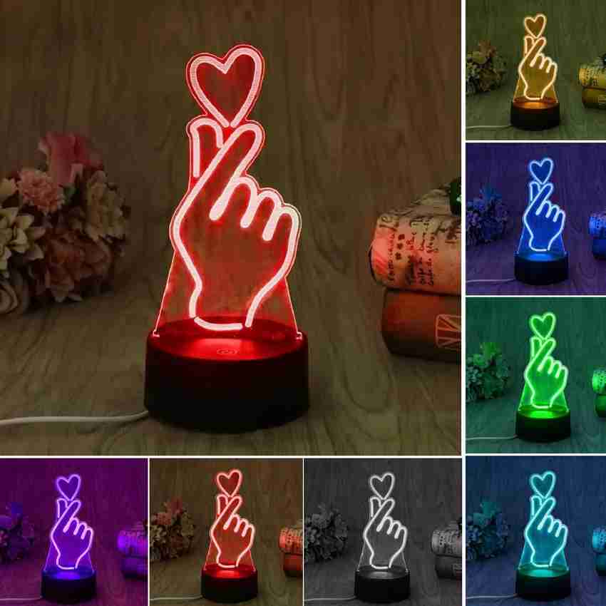Finger heart lamp sale