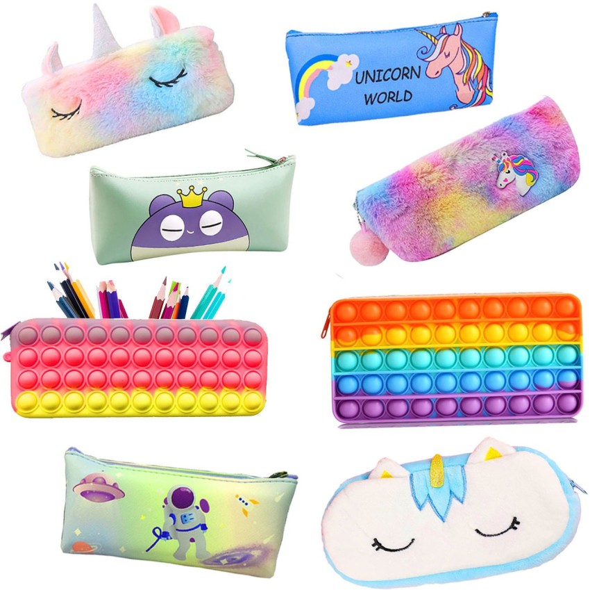 AMANVANI (Pack of 3 Items) Space Stationary Set for Girls Kids Unicorn  Pencil Box Pencil Sharpener