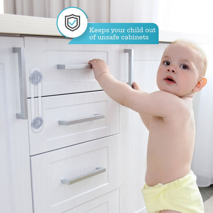 R for Rabbit Protector Cabinet Locks for Kids Baby Safety Pack of