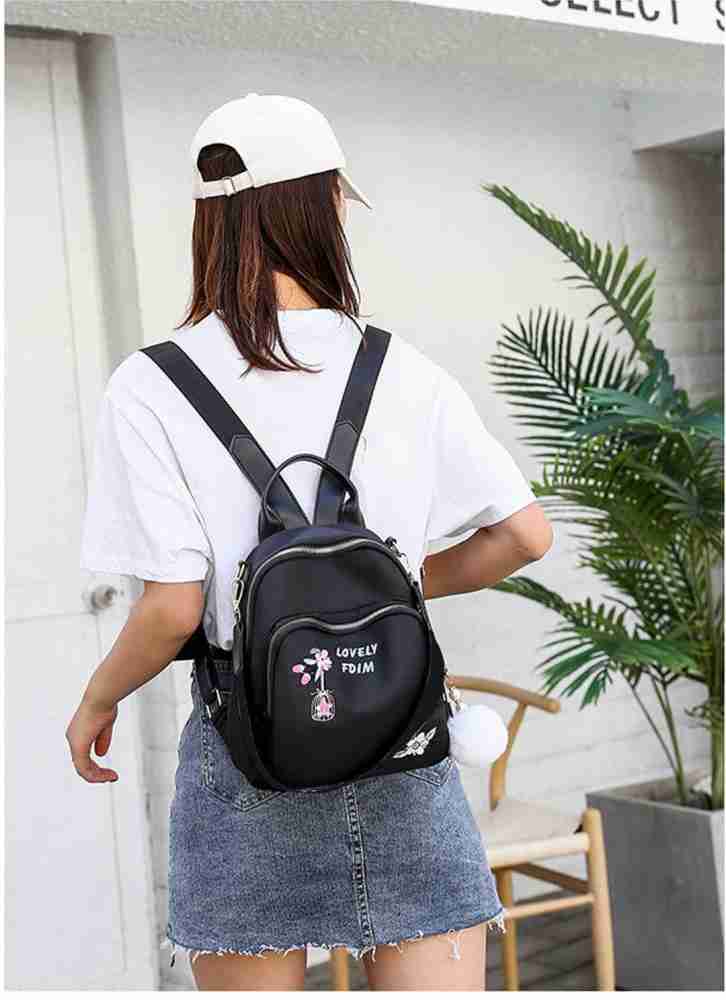 Backpack New Stylish Girls Backpack Bag 12 L Backpack (Black)