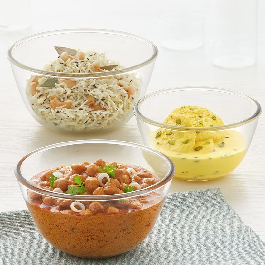 Borosil Serving Bowls for Entertaining, Set of 4, (2x16OZ + 2x24OZ),  Lightweight Ceramic Bowls, Large Bowls for Food Storage, Mixing bowls With  Lids, Prep Bowls for Salad, Microwave & Dishwasher Safe 