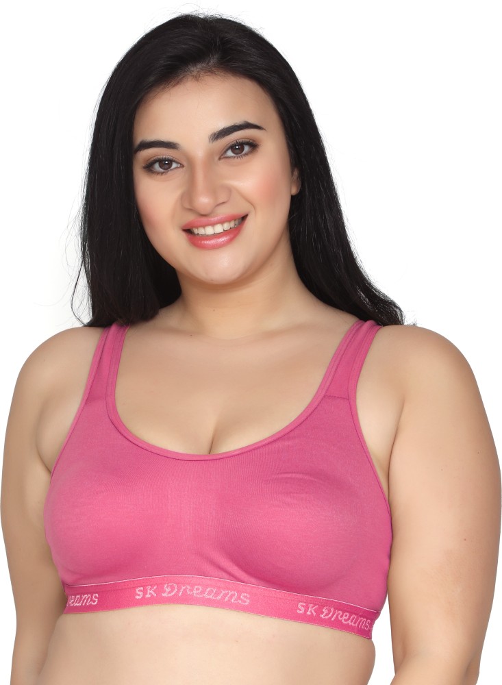 Cotton Non-Padded Ladies Daily Wear Sports Bra Set, Maroon, Size: 30 at Rs  384/set in Ahmedabad