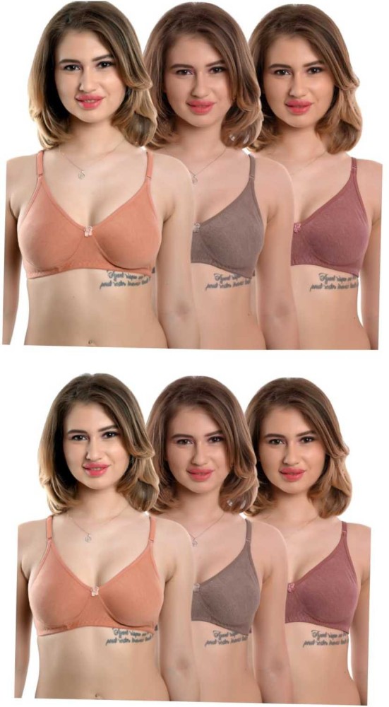 Milan Bras Pack Of 6 White Black Skin 30 in Mumbai at best price